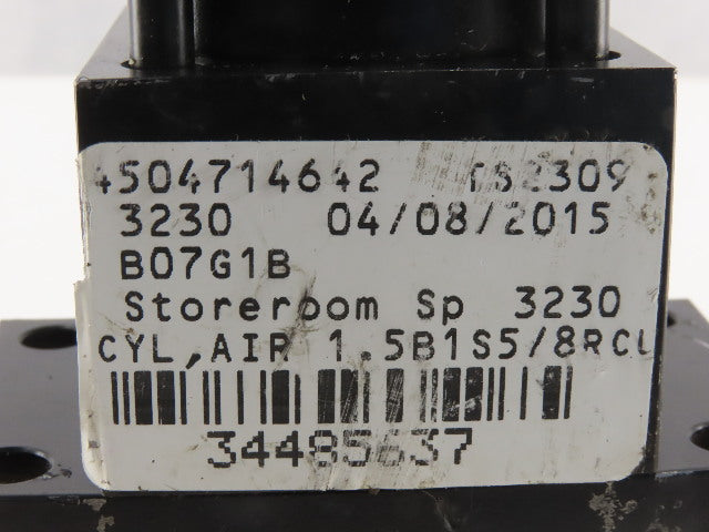 Pneumatic Tie Rod  Air Cylinder 1-1/4" Bore 1" Stroke Double Acting