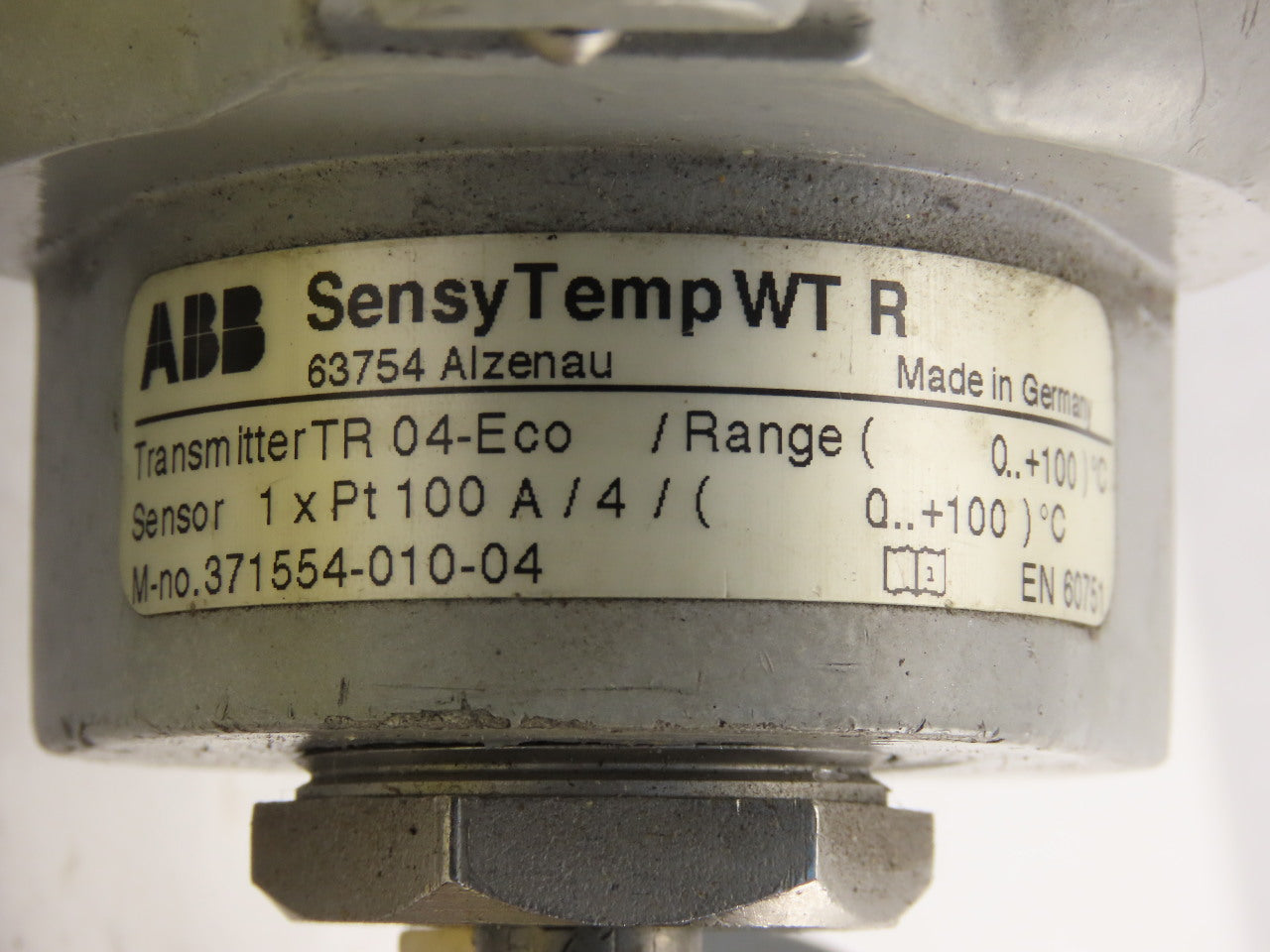 ABB Sensy Temp WT R Temperature Transmitter TR 04-eco 1xPt 100A