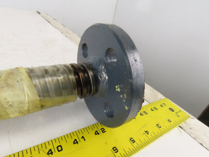 1-1/2" OD Jack Screw Flange Plate Mount 3 Turns Per Inch 35" Tall