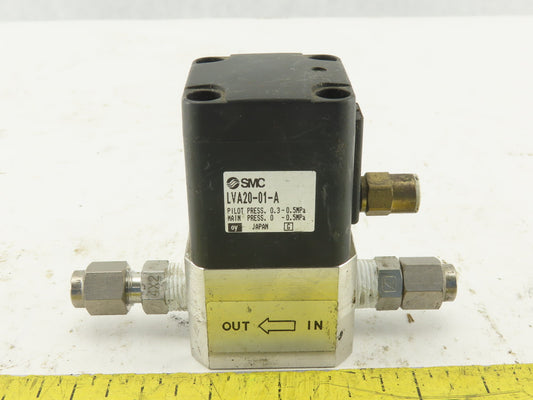 SMC LVA20-01-A Pilot Operated Chemical Purity Valve 0.5MPa