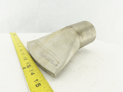RTI 114.3x76.1x2 3" Rigid Stainless Steel Air Blow Nozzle 6-3/4" Wide 1/4" Open