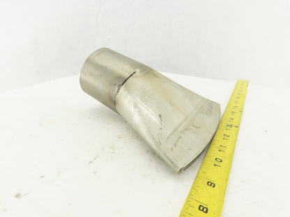 RTI 114.3x76.1x2 3" Rigid Stainless Steel Air Blow Nozzle 6-3/4" Wide 1/4" Open