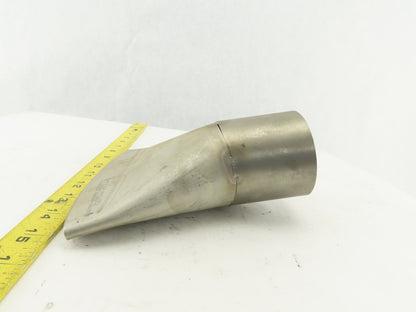RTI 114.3x76.1x2 3" Rigid Stainless Steel Air Blow Nozzle 6-3/4" Wide 1/4" Open