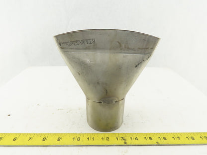 RTI 114.3x76.1x2 3" Rigid Stainless Steel Air Blow Nozzle 6-3/4" Wide 1/4" Open
