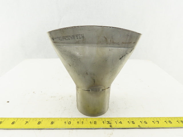 RTI 114.3x76.1x2 3" Rigid Stainless Steel Air Blow Nozzle 6-3/4" Wide 1/4" Open