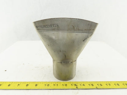 RTI 114.3x76.1x2 3" Rigid Stainless Steel Air Blow Nozzle 6-3/4" Wide 1/4" Open