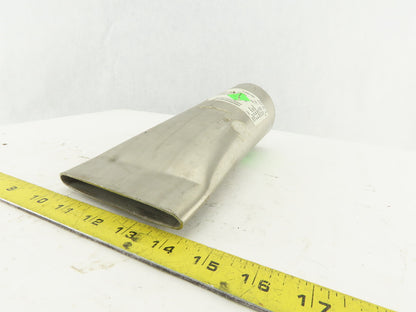 3" Rigid Stainless Steel Air Blow Nozzle 4-1/2" Wide 3/8" Open