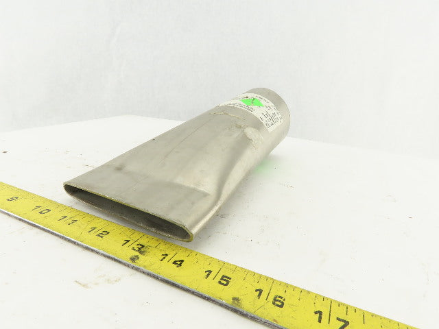 3" Rigid Stainless Steel Air Blow Nozzle 4-1/2" Wide 3/8" Open