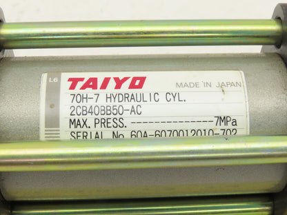 Taiyo 2CB40BB50-AC Hydraulic Cylinder 40mm Bore 50mm Stroke Double Acting