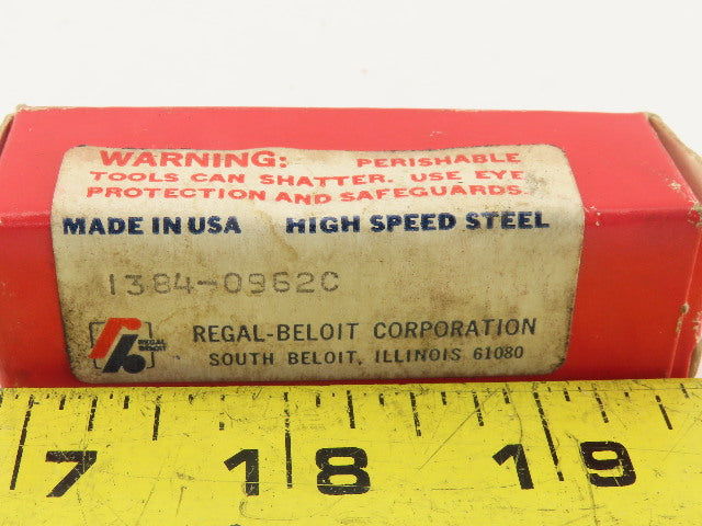 Regal-Beloit 1384-0962C End Mill Slot Key Seat Cutter 10mm OD 12mm Notched Shank