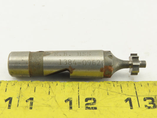 Regal-Beloit 1384-0962C End Mill Slot Key Seat Cutter 10mm OD 12mm Notched Shank