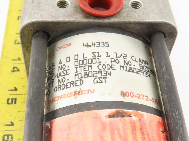 Norgren M1802934 1-1/2" Left Hand Clamping Cylinder Pneumatic Actuator