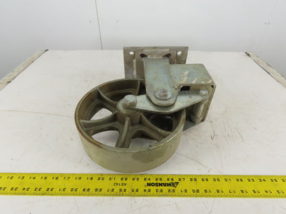 Albion 10" x 3" Steel Wheel Spring Loaded Ride Caster Non Swivel