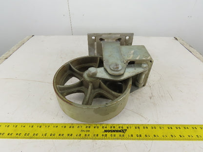 Albion 10" x 3" Steel Wheel Spring Loaded Ride Caster Non Swivel
