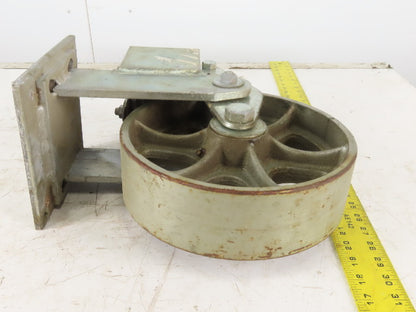 Albion 10" x 3" Steel Wheel Spring Loaded Ride Caster Non Swivel