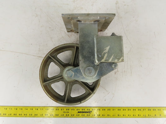 Albion 10" x 3" Steel Wheel Spring Loaded Ride Caster Non Swivel