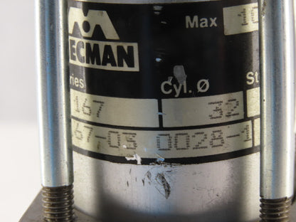 Mecman Ser 167 Pneumatic Air Cylinder 32mm Bore 50mm Stroke Double Acting
