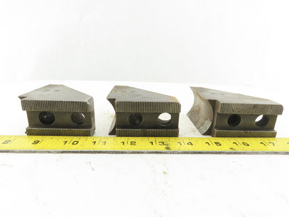 Ajax SER852H Chuck Jaw OD Radius 1/16" x 90 Serrated 1.968" Radius Set Of 3