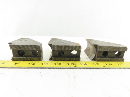 Ajax SER852H Chuck Jaw OD Radius 1/16" x 90 Serrated 1.968" Radius Set Of 3
