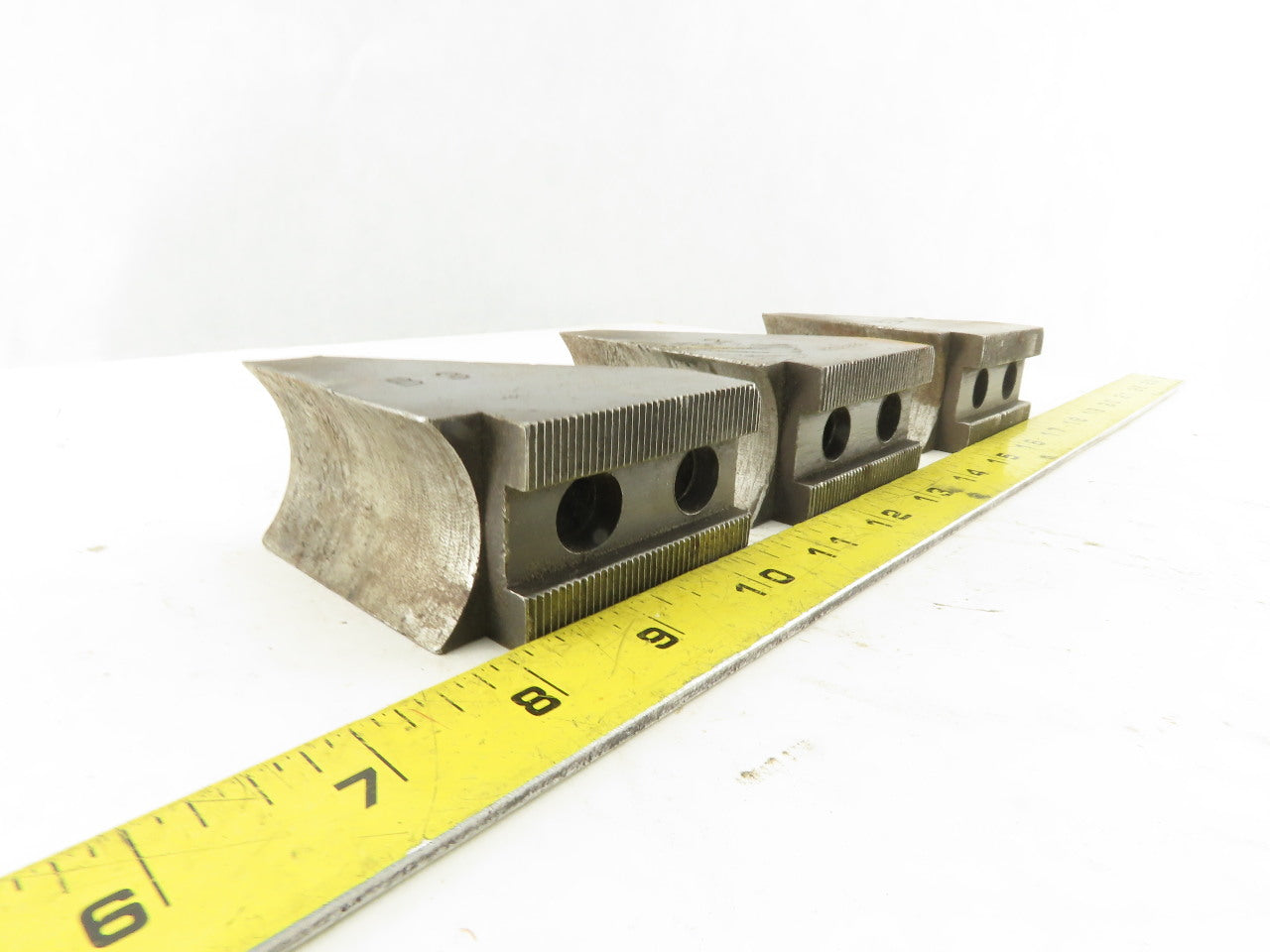 Ajax SER852H Chuck Jaw OD Radius 1/16" x 90 Serrated 1.968" Radius Set Of 3