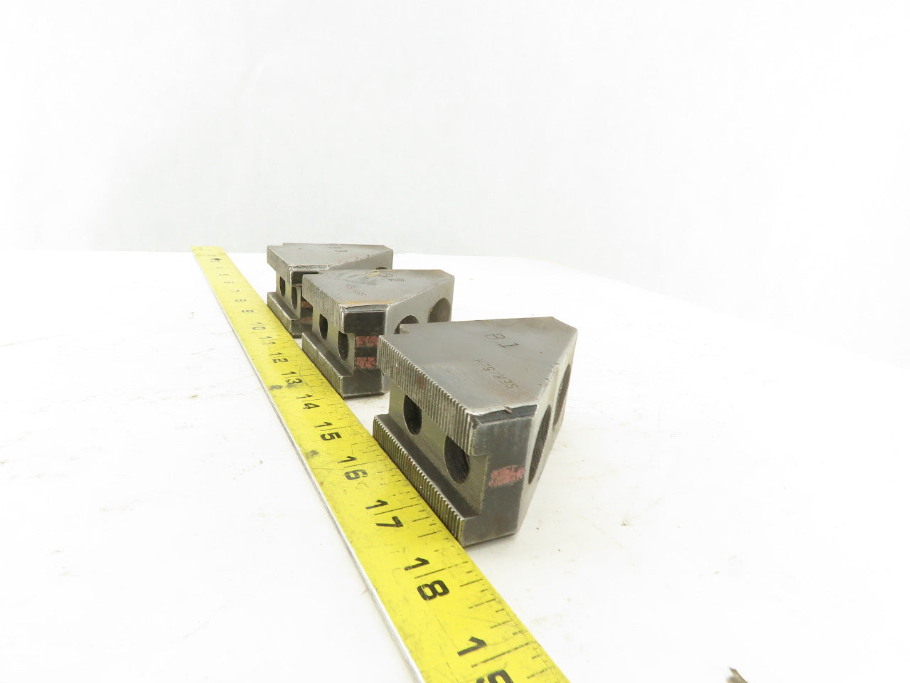Ajax SER852H Chuck Jaw OD Radius 1/16" x 90 Serrated 1.968" Radius Set Of 3