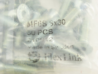 FlexLink MF6S 8X30 M8x30 10.9 A2K 8mm Hex Drive Countersink Bolt 30mm Lot Of 50