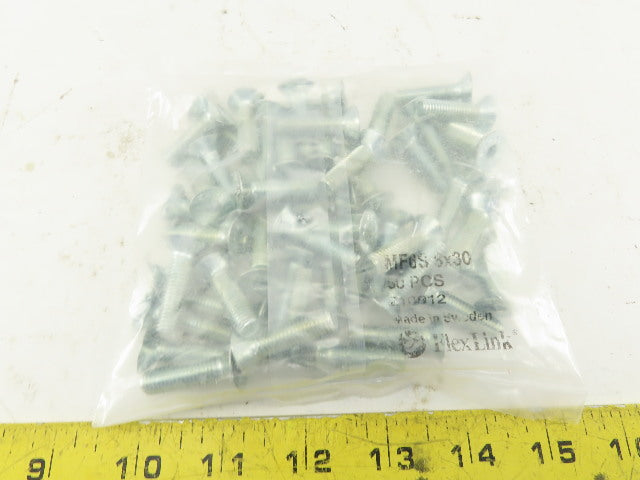 FlexLink MF6S 8X30 M8x30 10.9 A2K 8mm Hex Drive Countersink Bolt 30mm Lot Of 50