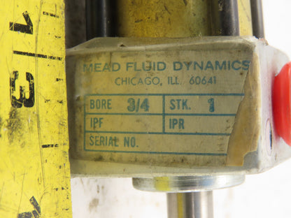 Pneumatic Air Cylinder 3/4" Brass Bore 7/8" Stroke Double Acting