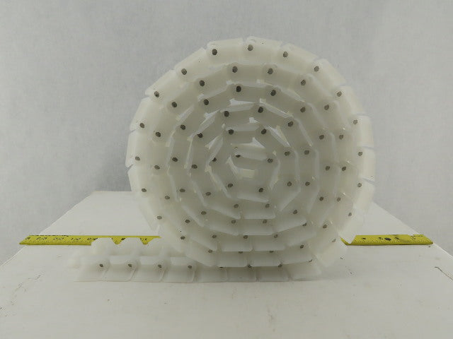 Rex 820 TAB 3-1/4" Side Flexing Milky Flat Table Top Conveyor Chain 10'