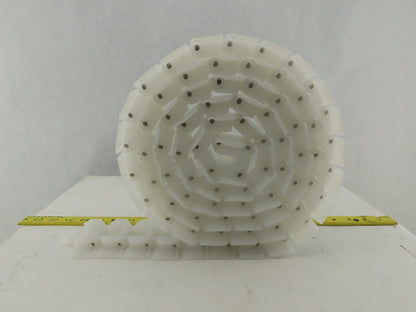 Rex 820 TAB 3-1/4" Side Flexing Milky Flat Table Top Conveyor Chain 10'
