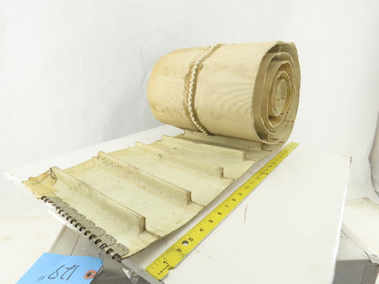 12" Woven Back Smooth Top Cleated Incline Conveyor Belt 128"
