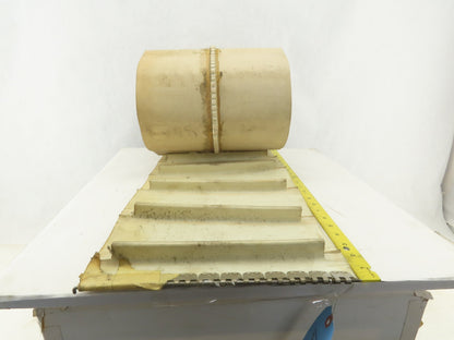 12" Woven Back Smooth Top Cleated Incline Conveyor Belt 128"