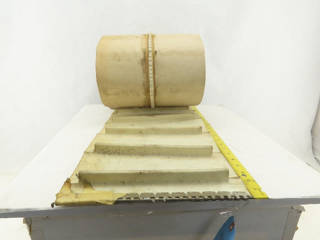 12" Woven Back Smooth Top Cleated Incline Conveyor Belt 128"