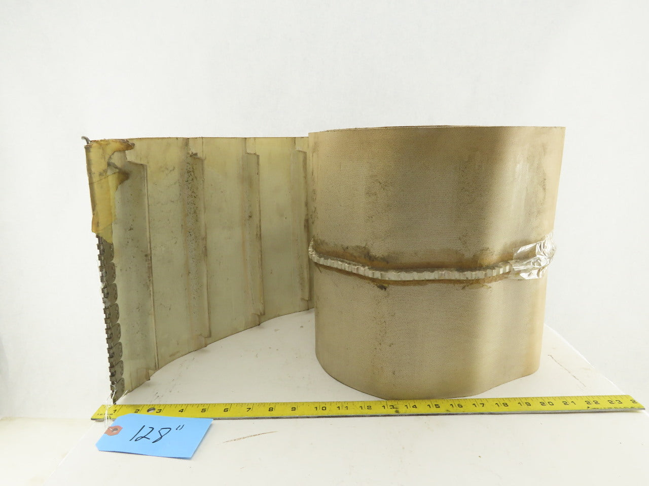 12" Woven Back Smooth Top Cleated Incline Conveyor Belt 128"