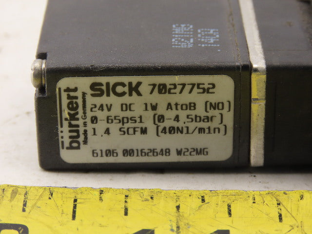 Sick 7027752 0-65 PSI Normally Open Solenoid Valve 24V
