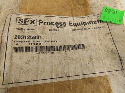 Waukesha Cherry 203125B01 Drive End Head 4 x 120" Stainless Steel Heat Exchanger