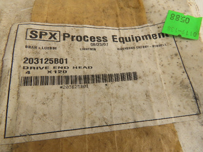 Waukesha Cherry 203125B01 Drive End Head 4 x 120" Stainless Steel Heat Exchanger