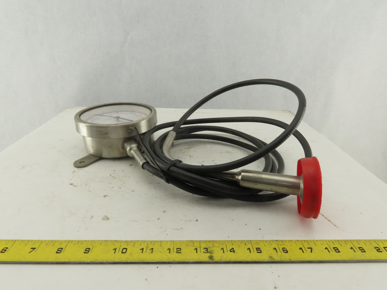 Anderson 37-00 30 PSI/VAC Stainless Steel Sanitary Pressure Gauge 120" Probe