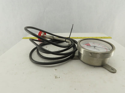 Anderson 37-00 30 PSI/VAC Stainless Steel Sanitary Pressure Gauge 120" Probe