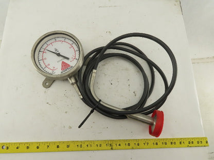 Anderson 37-00 30 PSI/VAC Stainless Steel Sanitary Pressure Gauge 120" Probe