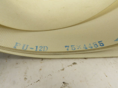 PU12D W75-L4485 75mm Woven Back Smooth Top Endless Conveyor Belt 4485mm