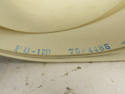 PU12D W75-L4485 75mm Woven Back Smooth Top Endless Conveyor Belt 4485mm