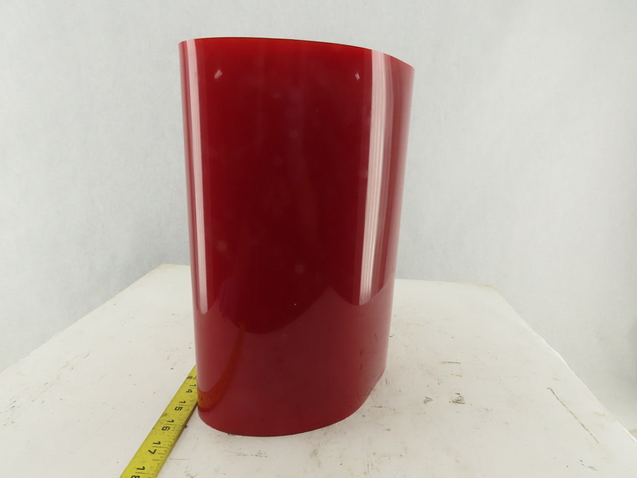 Midwest Industrial Rubber 12-1/4" W Red Urethane Conveyor Belt Sleeve Slick 12'