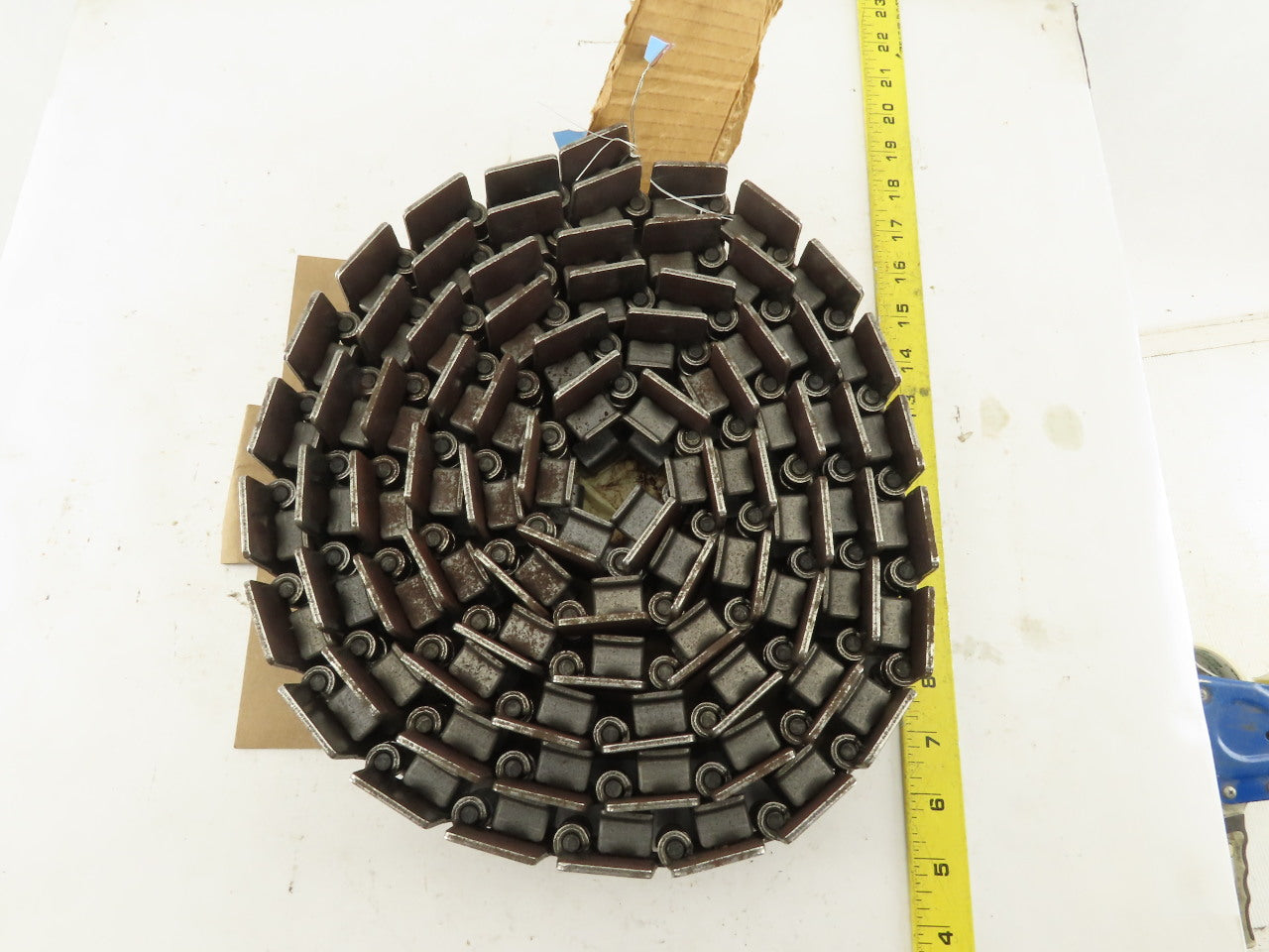 Morse S881TK 3-1/4" Side Flexing Radius Steel Flat Slat Top Conveyor Chain 10'