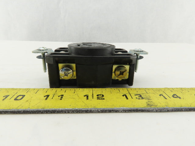 Arrow Hart AHL1820R 20A 120/208V 3PH 3P 4W Grounded Receptacle Black