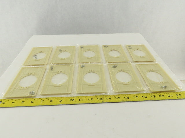 Slater 384-IV 1 Gang Outlet Cover 30 And 50A Flush Receptacle Cover Lot Of 10