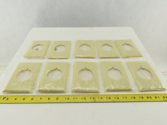 Slater 384-IV 1 Gang Outlet Cover 30 And 50A Flush Receptacle Cover Lot Of 10