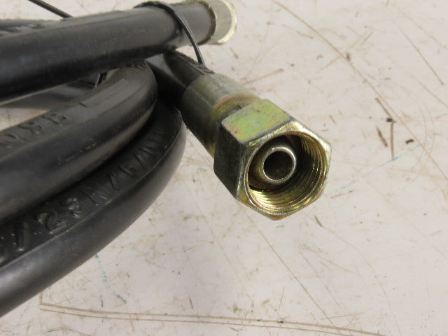 SAE100R2AT-4 1/4" High Pressure Hydraulic Line 5800 PSI 8mm Female Swivel 12'
