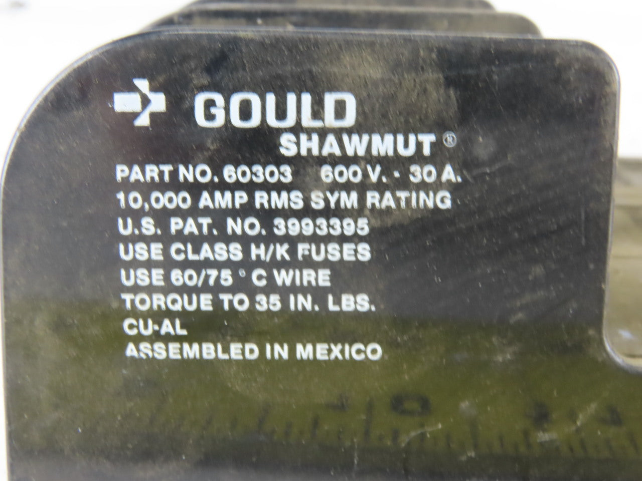 Gould Shawmut 60303 600V 30A 3 Pole Class H/K Fuse Holder Lot Of 5