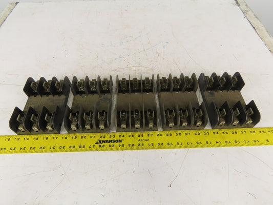 Gould Shawmut 60303 600V 30A 3 Pole Class H/K Fuse Holder Lot Of 5